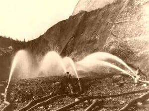 Hydraulic mining, Nevada County, CA, 1866  Photo courtesy of http://www.lawyersgunsmoneyblog.com