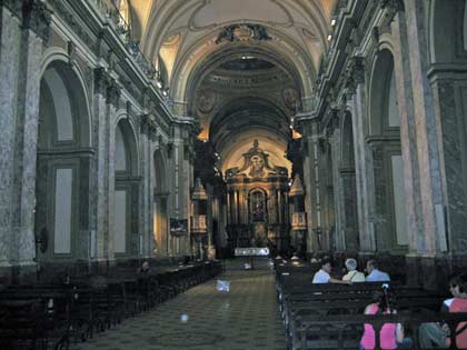 Inside the Cathedral. Notice the huge columns.