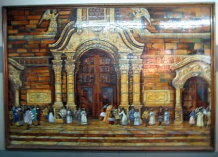 Tile mural in subway at station Plaza Italia, Buenos Aires (I'm still here)
