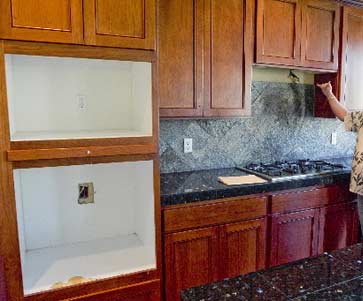 stripped-house This foreclose home has been stripped of the oven, microwave and range vent, together with 29 missing door knobs, 28 light fixtures, 10 floor registers, eight faucets or shower heads and one air conditioner