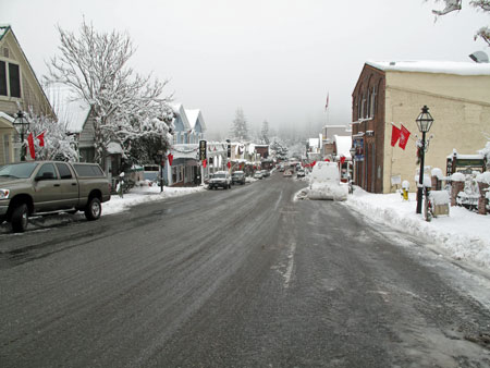 Looking down Broad Street Nevada City December 7, 2009