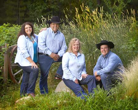 The Casillas Family is this year’s Nevada County Fair Family of the Year. From left to right – Beth, Dan, Emmalee and Manuel.  Photo taken by Shaffers Originals of Grass Valley