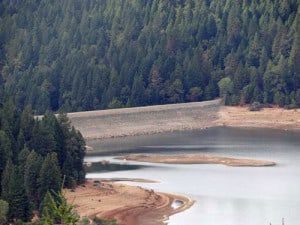 Scott’s Flat Reservoir Sept 25, 2014. Lowest I’ve seen the reservoir since I’ve lived in Cascade Shores. Picture taken by John J. O’Dell off my deck in Cascade Shores.